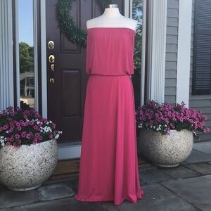 Unaluna strapless Maxi Dress Hot Pink M